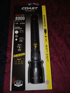 Coast XP46R Rechargeable LED Flashlight - Black